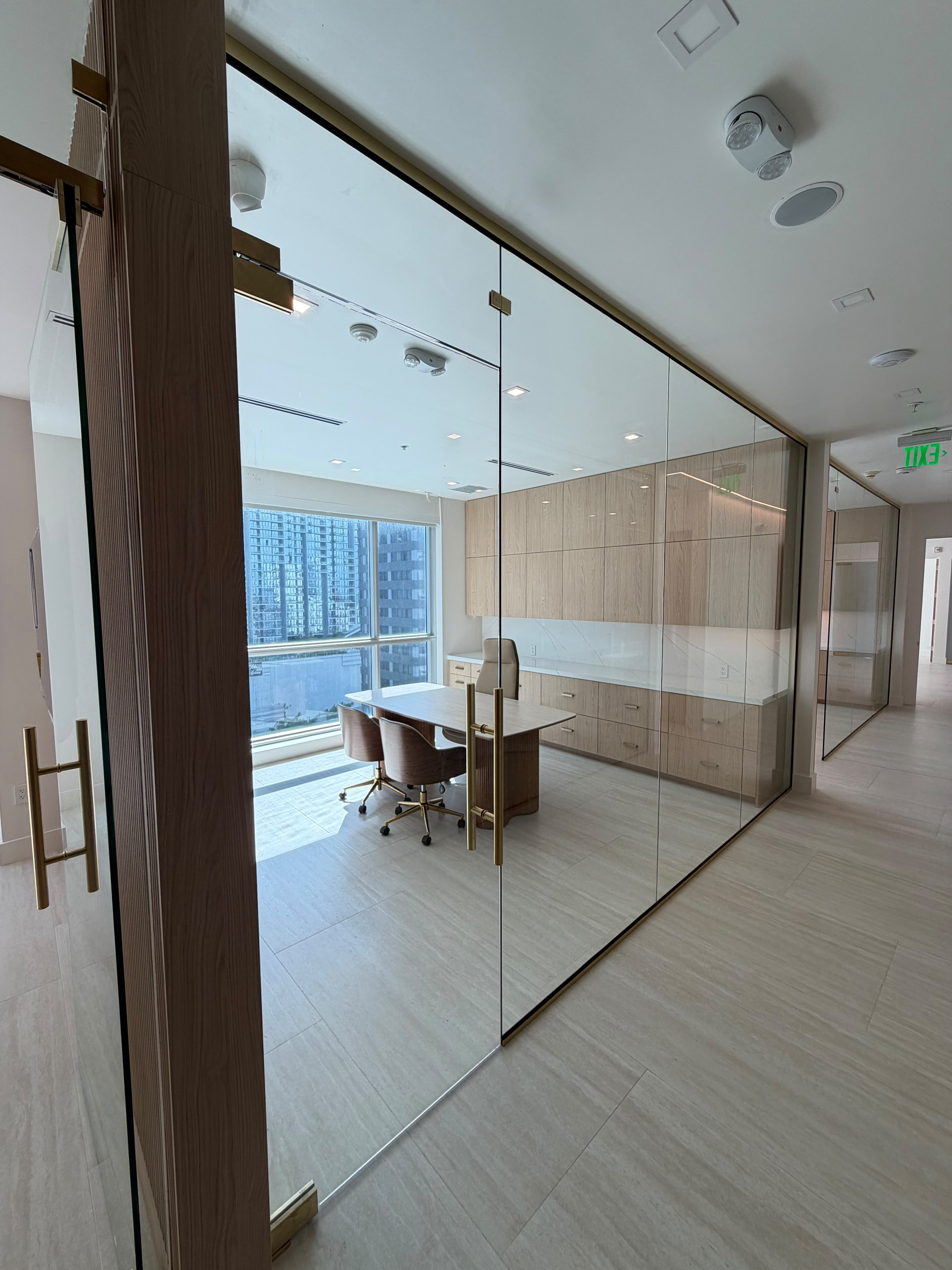 Custom glass doctor's office managers office