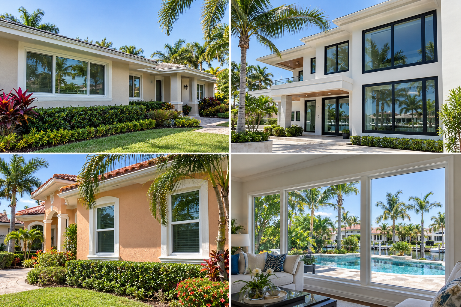 South Florida residence with installed impact-resistant windows